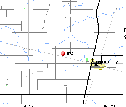 Ohio City, OH (45874) map