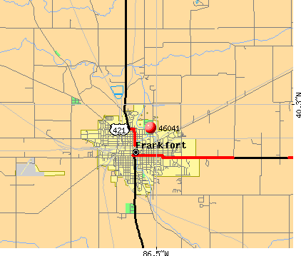 Frankfort, IN (46041) map