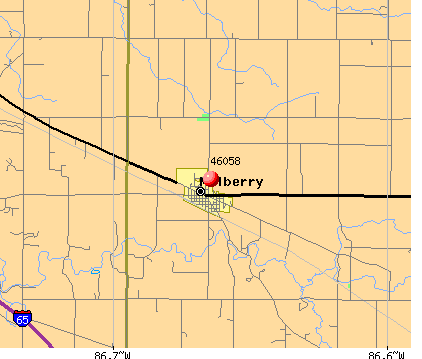 Mulberry, IN (46058) map