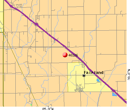 Fairland, IN (46126) map