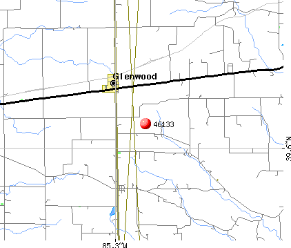 Glenwood, IN (46133) map