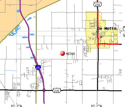 De Motte, IN (46310) map