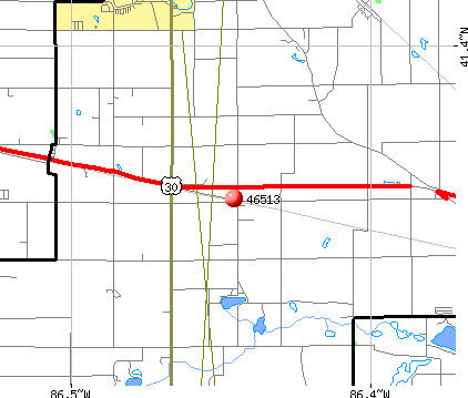 , IN (46513) map