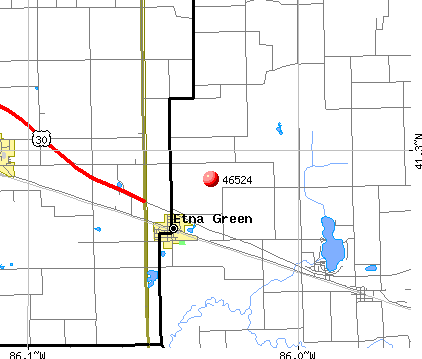 Etna Green, IN (46524) map