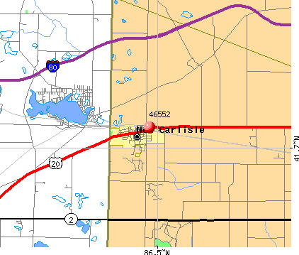 New Carlisle, IN (46552) map