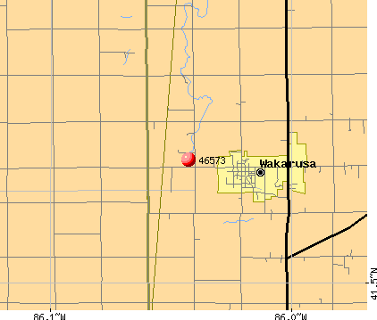 Wakarusa, IN (46573) map