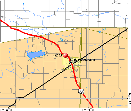 Churubusco, IN (46723) map
