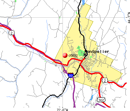 Montpelier Zip Code Map