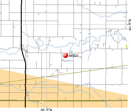 Burlington, IN (46920) map