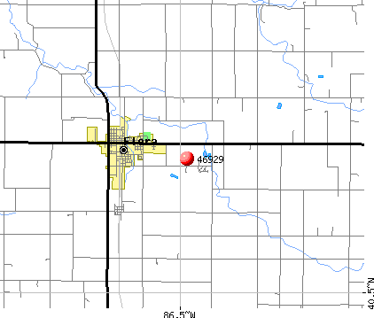 Flora, IN (46929) map