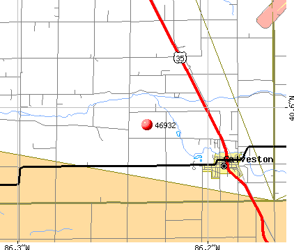 Galveston, IN (46932) map