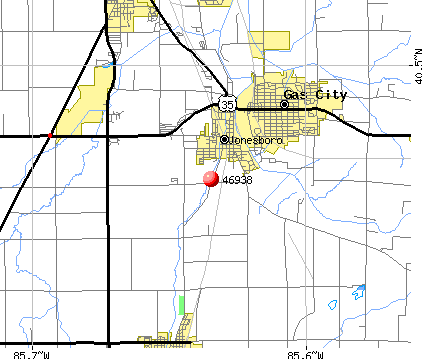 Jonesboro, IN (46938) map