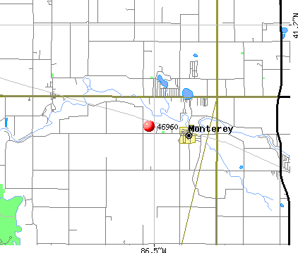 Monterey, IN (46960) map