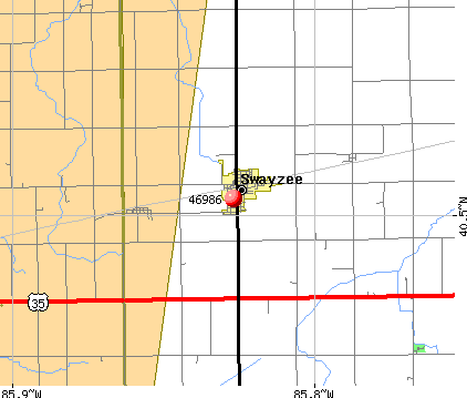 Swayzee, IN (46986) map