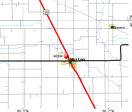 Walton, IN (46994) map