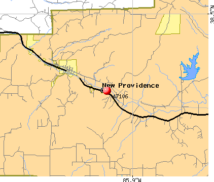 Borden, IN (47106) map