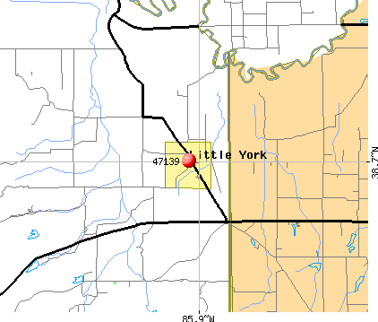 Little York, IN (47139) map