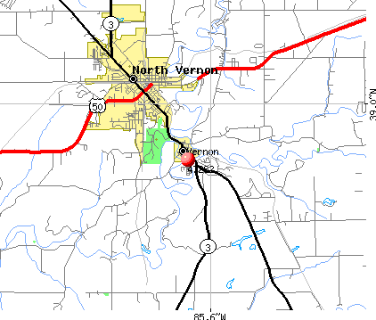 Vernon, IN (47282) map