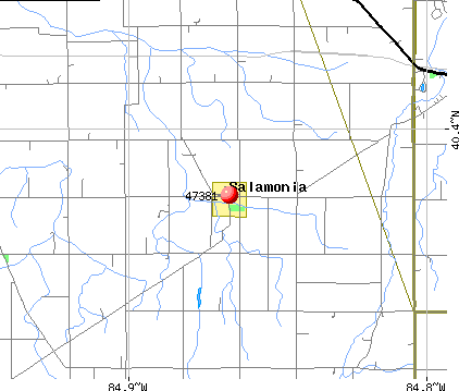 Salamonia, IN (47381) map