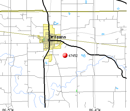 Orleans, IN (47452) map