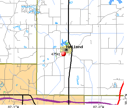Holland, IN (47541) map
