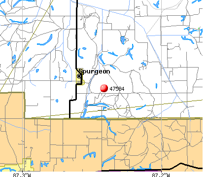Spurgeon, IN (47584) map