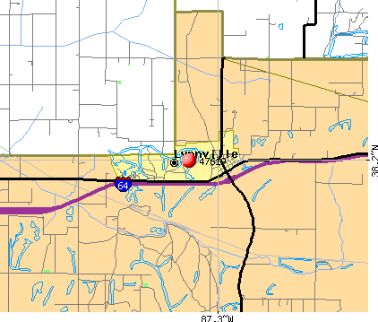 Lynnville, IN (47619) map