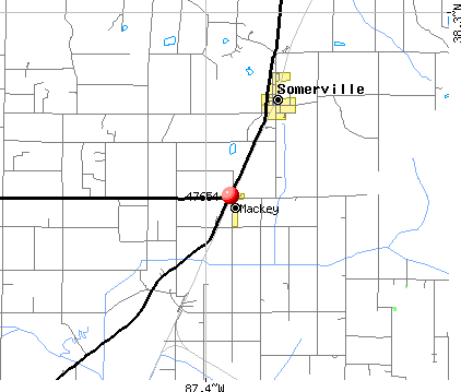 Mackey, IN (47654) map
