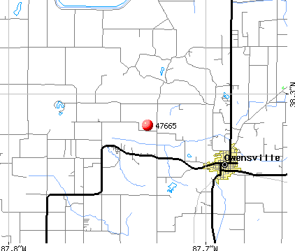 Owensville, IN (47665) map