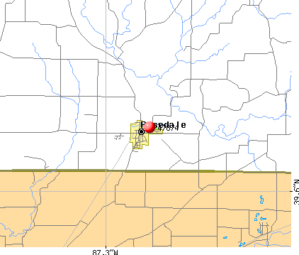 Rosedale, IN (47874) map