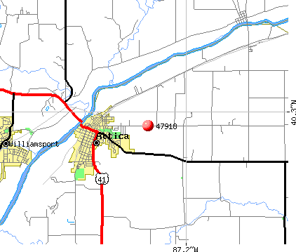 Attica, IN (47918) map