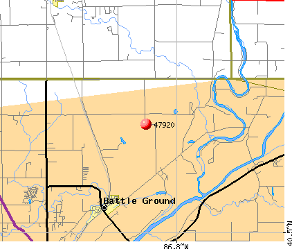 Battle Ground, IN (47920) map