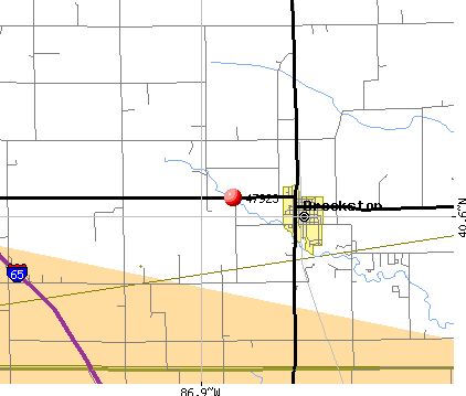 Brookston, IN (47923) map