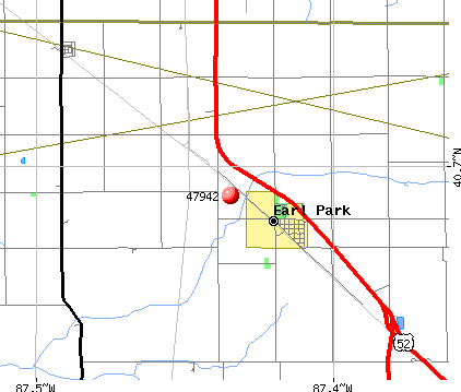 Earl Park, IN (47942) map