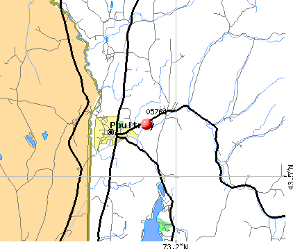 Poultney, VT (05764) map