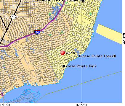 grosse pointe zip code map 48230 Zip Code Grosse Pointe Park Michigan Profile Homes grosse pointe zip code map