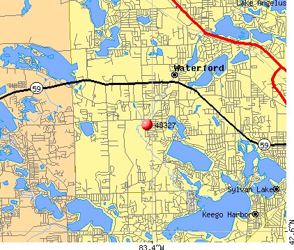 Waterford, MI (48327) map