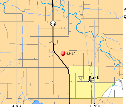 Burt, MI (48417) map