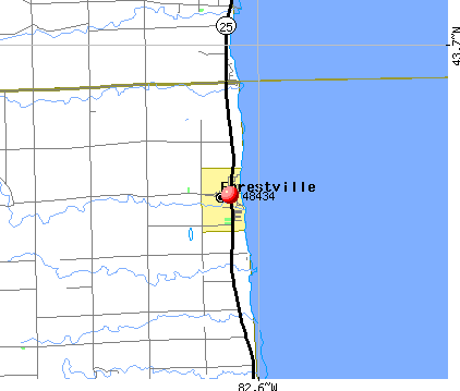 Forestville, MI (48434) map