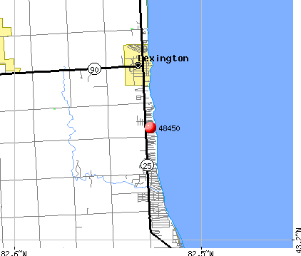 Lexington, MI (48450) map