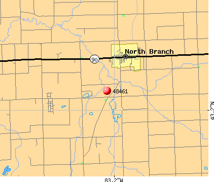 North Branch, MI (48461) map