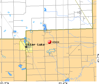 Otter Lake, MI (48464) map