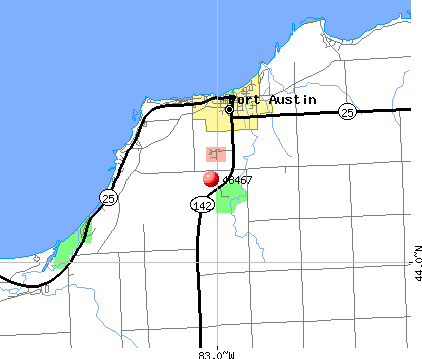 Port Austin, MI (48467) map