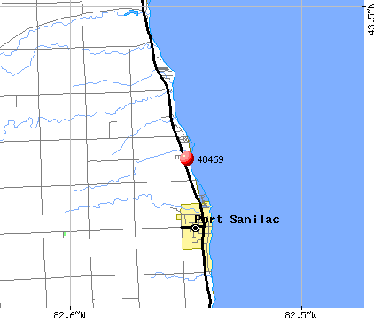 Port Sanilac, MI (48469) map