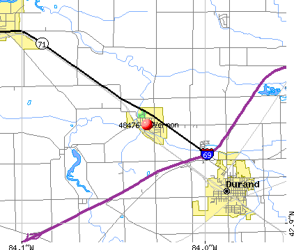 Vernon, MI (48476) map
