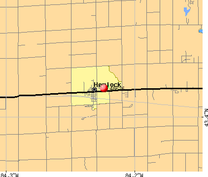 Hemlock, MI (48626) map
