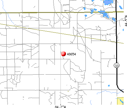 Rose City, MI (48654) map
