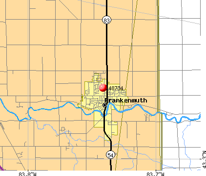 Frankenmuth, MI (48734) map