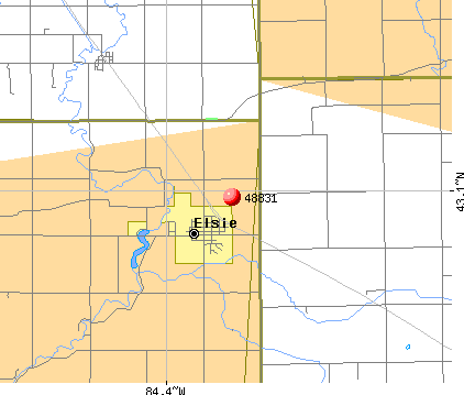 Elsie, MI (48831) map