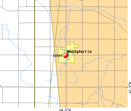 Westphalia, MI (48894) map